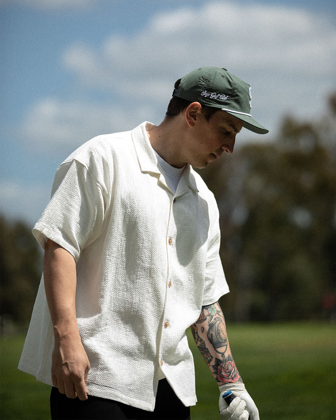 SCYE Golf Club "S" Hat OLIVE