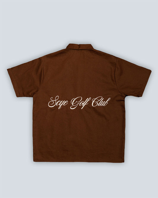 1/2 Zip Workman Shirt BROWN