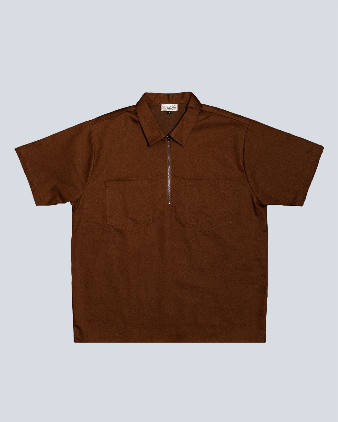 1/2 Zip Workman Shirt BROWN
