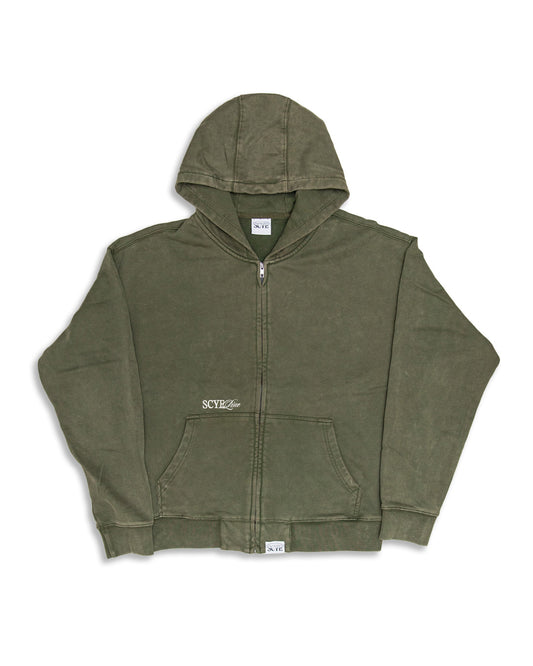 Washed Olive Zip Through - SCYE Line