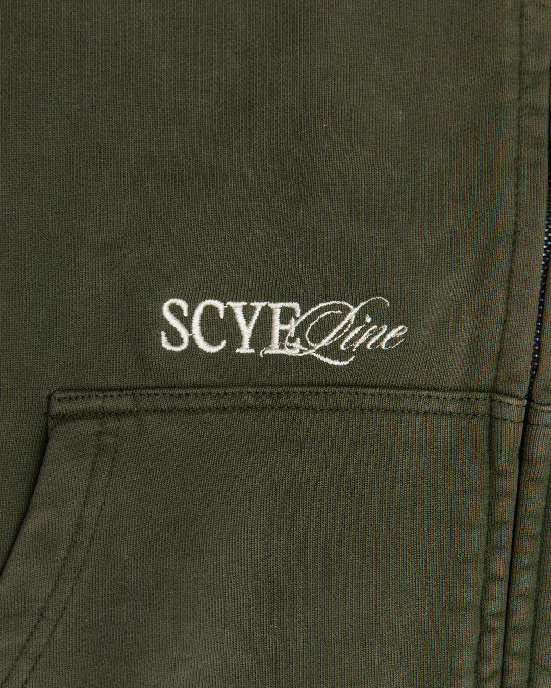Washed Olive Zip Through - SCYE Line